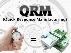 Produção de Resposta Rápida (QRM) - Tempo de resposta ao cliente