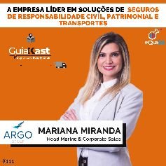 Mariana Miranda e a empresa que oferece soluções em seguros de Responsabilidade Civil, Patrimonial e Transportes